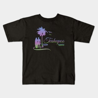 Teahupoo Tahiti Surfing French Polynesia Kids T-Shirt